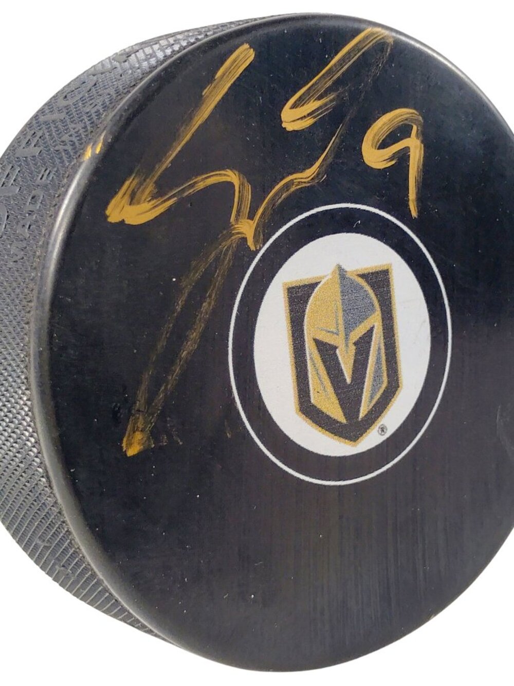 Jack Eichel Signed Vegas Golden Knights Puck Exact Proof COA NHL VGK Auto